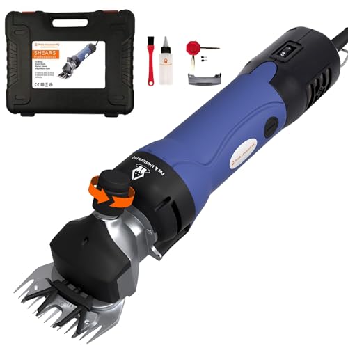Sheep Shears Electric Clippers 2500RPM, 6-Speed Control - Heavy Duty Livestock Grooming Kit for Sheep, Goats, Alpacas, Llamas - Case, Low Vibration, 18.3ft Cord (1 Blade Included) - size: 1 Blade Included