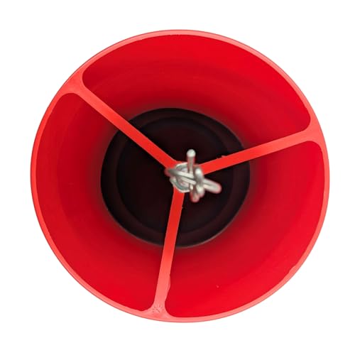 30 lb Poultry Feeder with Adjustable Flow Control, Anti-Scratch Lip to Reduce Waste, Metal Hanging Rod - Large Capacity Chicken Feeder for Backyard Flocks, Weather-Resistant