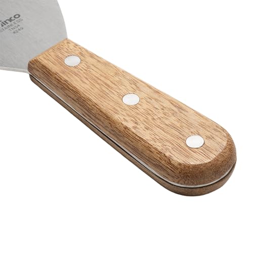 Winco Blade Scraper, 4.5-Inch by 4-Inch,Stainless Steel, Brown,Medium | Dishwasher safe, Durable blade and handle, For griddles, dough, bench work and food-prep surface scraping - size: 4.5" x 4"