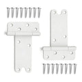 2 Pack 6" Door Hinges,280 Lbs Capacity Heavy Duty Gate Hinges | Matte white T-Strap Shed Gate Hinges,Barn Door, Shed Doors, rust-resistant,durable (6 inch- U - 2 Pack)-Patent Pending - size: 6 inch- U - 2 Pack