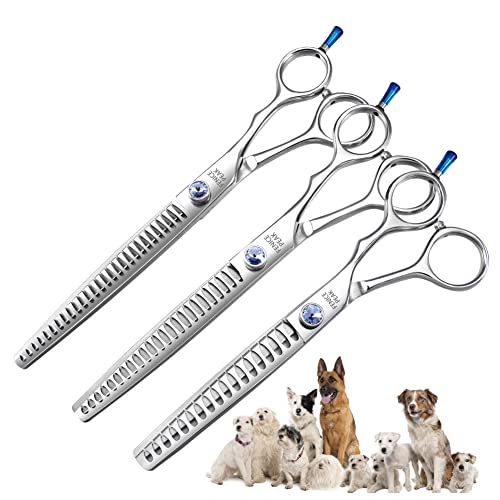 Fenice Professional 7/7.5/8 Pet Grooming Scissors Thinning Cutting Shears for Dog s/Cats Thinning Rate:70-80% (7.5 inch) - size: 7.5''