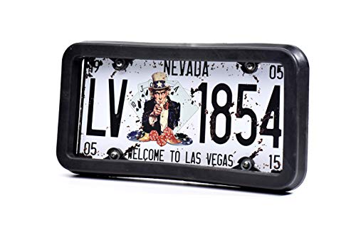AR-PRO Ultimate License Plate Bumper Guard with Mounting Hardware - 1" Thick Rubber License Plate Frame Protects Bumper from Scratches and Dents - Universal Fit for Cars, Trucks, SUVs, and Vans - size: 1 Pack - Standard (1" Thick)
