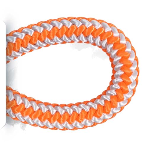 16-Strand 1/2 in (12.7 mm) Arborist-16™ Arborist Rope - 7000 lb MBS - Static Climbing Rope - Rescue Operations - High Visibility - 150 ft - Sewn Eye - Orange White - Made in The USA - size: 150 ft - Sewn Eye, style: Orange White