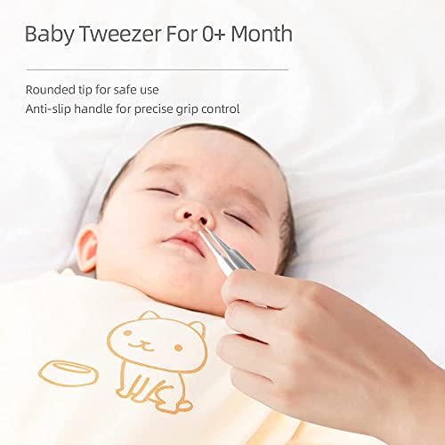Baby Nail Clippers Set with Cute Case, Infant Fingernail and Toenail File Kit for Newborn Manicure and Pedicure, New Mom Grooming Gift - color: Bear White