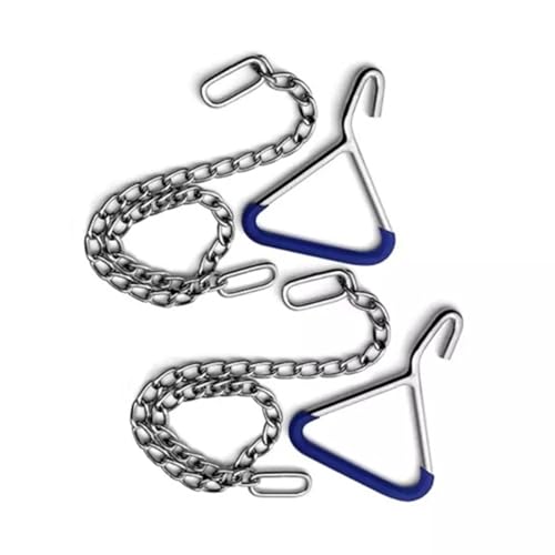 IVS OB Chain and Handles Set (30 Inch) - Stainless Steel - Calving Kit | Heavy-duty Twist-link, 1,200lb. pull Strength, Chrome-plated Handles with Ergonomic Grips, Rust-resistant, Livestock Puller - size: 30 Inch