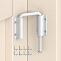 Upgraded Sliding Door Loop Lock, Gate Latches, White | 90/180 Degree Patio-Security U-Bolt Latch Lock for Barn Door, Closet, Fence, Window, Multi-Angle, Aluminum Alloy - color: White-1PC