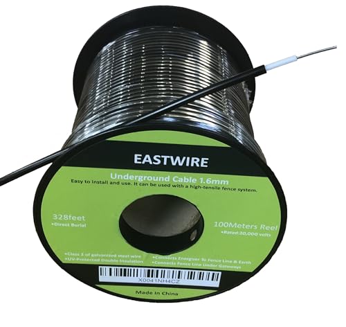 1.6mm 328ft Electric Fence Double Insulated Wire Underground | Electric Fence Double Insulated Underground Hard Cable, Direct Burial 100meters - size: 100meters/328ft, style: 1.6mm