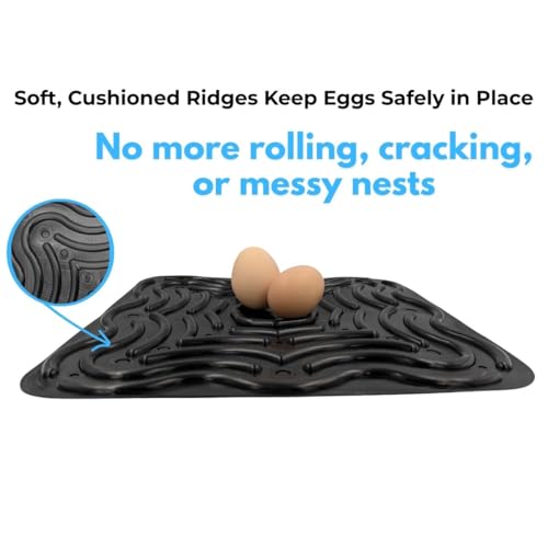 Reusable Silicone Chicken Nesting Box Pads 12x12 in – Washable Coop Liners, Cushioned Anti-Roll Egg Mats, Easy Clean, Cut-to-Fit, Long-Lasting - size: 1 Pack