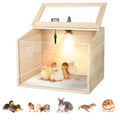 Chicken Brooder Box Chick Starter Kit Portable Chicken Coop with UVB Lamp Thermometer Brooder Box for Chicks Ducks Quails Hamsters Lizards and Small Animals