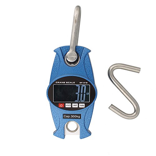 Rural365 Crane Scale Digital Industrial Heavy Duty Hanging Scale, Blue Case Weight Scale Hook Lift Farms, Fish, Deer