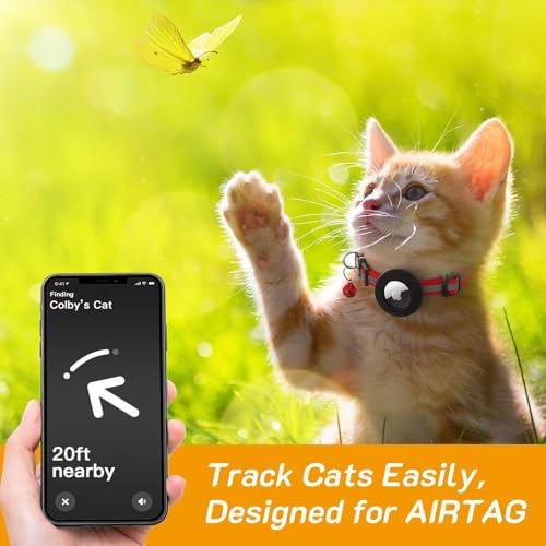 14 Pack Airtag Cat Collar Reflective-Breakaway with AirTag Holder and Bells,Adjustable 7.5''-12.5'',Safety Kitten Collar, Ideal for Girl Boy Cats,Pet Supplies,Stuff(12 Colors and 2 AirTag Holders). - size: Adult Cat 7.5''-12.5'' (with 2 Airtag Holders)