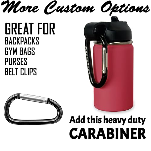 LaserGram Personalized 12oz Water Bottle, Horse (Maroon) | Engraved Gift, Vacuum Insulated Stainless Steel, Flip-Top Straw Lid, Laser Engraved With Your Name - color: Maroon, size: 12 Ounces
