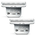 Dog Grooming Ceramic Blades Set,Compatible with Oster 76,Andis,Wahl KM10 | 1.5mm(1/16") Cutting Length,Include 2 Pcs size T-10 - color: T-10(2 Pcs)