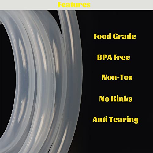 1/2"ID Silicone Tubing, Food Grade Hoses Pure Silicone Tubes High Temp Pipe | Flexible for Home Brewing,1/2" ID x 5/8" OD,10 Feet Length - size: 1/2" ID x 5/8" OD, style: 10 feet