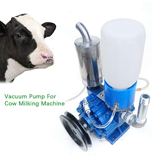 Vacuum Pump, 250L/Min Vacuum Pump for Cow Milking Machine Milker Bucket Tank Barrel with Belt Pulley