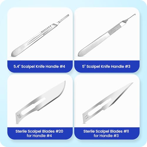 Dissection Kit Durable 38-Piece for Medical & Veterinary Students | Stainless Steel Biology Lab Anatomy Dissecting Set with Scalpel Blades - Case, 18 Reusable Tools & 20 Blades