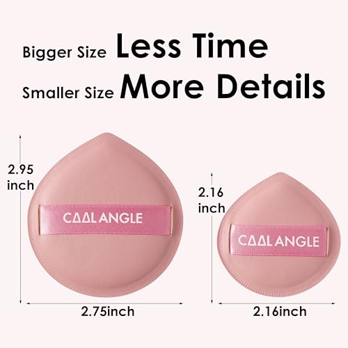 COOL-ANGLE Pink Makeup Sponges, Latex-Free Blender, 4 Pack (2 XL, 2 Med) | Liquid Foundation And Concealer Blender, For Powder And Cream Blush, Soft And Long-Lasting, Seamless Airbrushed Finish - color: A2: 2XLarge Pink+2Medium Pink
