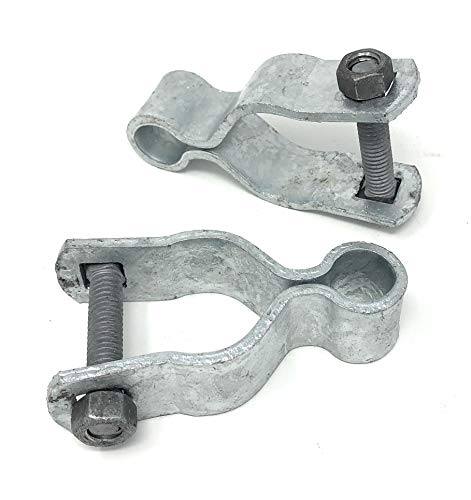 Pressed Steel Chain Link Fence Frame Hinge w/Bolt - (2 Sets Pack) (1-3/8") - size: 1-3/8 Inch