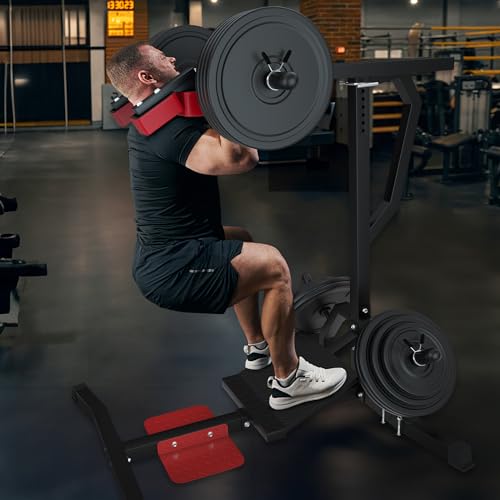 VIVITORY Leverage Squat Calf Raise Machine, Hack Squat Machine | Lower Body Training, Leg Press Machine, Weight Training Home Workout Equipment