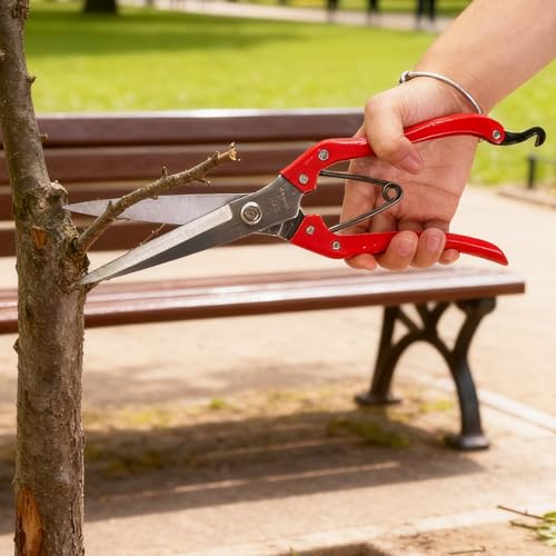 Manual Wool Shearing Shear Stainless Steel Trimming Scissor Long blades Multifunctional garden shears Craft Scissors with spring Red