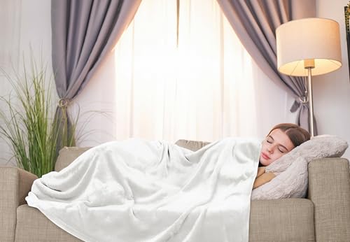 Utopia Bedding Ultra Soft Fleece Bed Blanket Throw Size White (50x60 Inch) | Microfiber Plush Warm Lightweight Breathable Cozy Blanket Anti-Static, All Season Use, Gift for Women and Men - color: White, size: Throw (50x60 Inch)