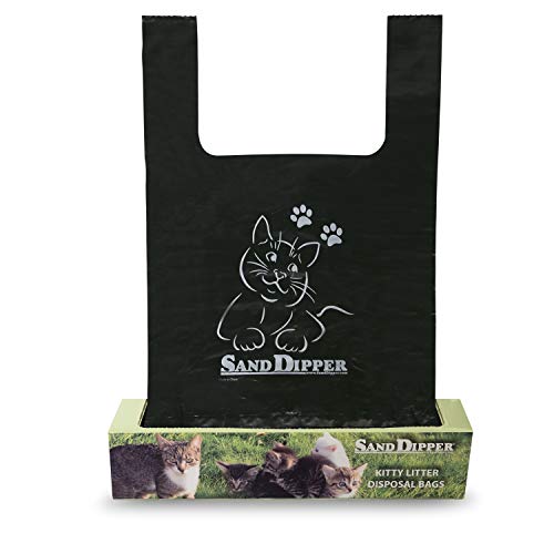 Sand Dipper Starter Kit – 6” Stainless Steel Poop Scooper & 50 Odor-Sealing Litter Bags for Cats, Chickens, and Farm Use
