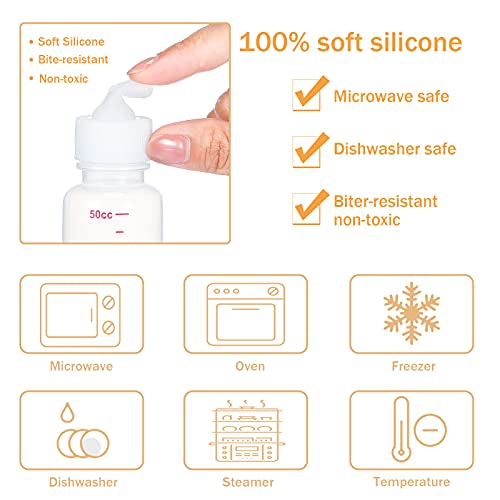 Sadnyy Puppy Nursing Bottle Kit, 17 Pcs for Kittens,Puppy and Newborn Pet | 2 Bottles, 8 Nipples, 5 Syringes, 2 Brushes, Newborn Kitten Puppy Rabbit Milk Feeding , 1ml 5ml 10ml Syringe Set