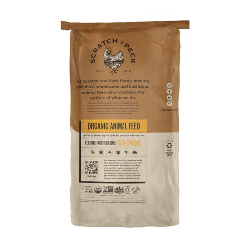 Scratch and Peck Feeds | Sheep Feed | Whole Grain Mash | 40 lb Bag | 15% Protein, Soy Free, Certified Organic & Non-GMO Project Verified, Supplemental Feed for a Forage Diet