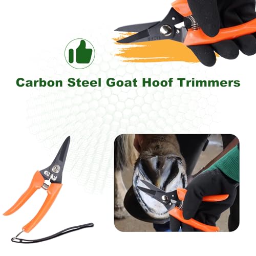 lukar 12PCS Horse Farrier Tools Kit Hoof Trimming Tools with Handbag | Horse Hoof Nipper, Hoof Cutting Pliers, Hoof Nail Clincher, Trimmers Shear, Hoof Hammer, Hoof Knife, Rasp File, Brush, Gloves