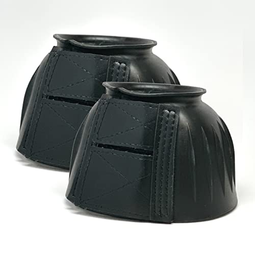 Professional's Choice Easy On Rubber Bell Boots | Sold in Pairs - color: black, size: Medium