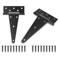 2 Pack 8 Inch T Hinge, Heavy Duty Hinges for Wood, Gate Hinge, Shed Door Hardware, Fence Hinges for Outdoor Gates, Barn Door, Ideal Outdoor Useage - size: 8 Inch