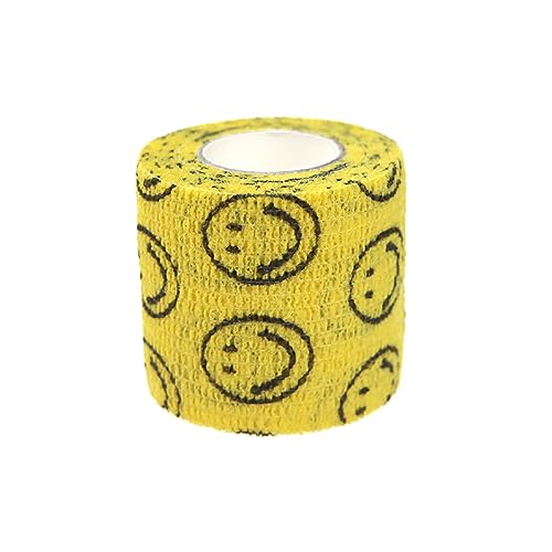 Self Adhesive Bandage Wrap Animal Cohesive Bandage Self Adherent Wrap First Aid Tape for Dogs Cats Horses Birds & Wrist Healing Ankle Sprain (2 Inch Sunshine Set 6 Rolls) - color: 2 Inch Sunshine Set 6 Rolls