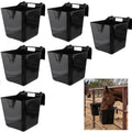 Horse Feed Bucket,15 Quart Plastic Hook Over Feeder for Horse Sheep Cattle | Mountable Livestock Plastic Feed Bucket | Horse Feeder & Water Pail | Easy Hanging | Ideal for Horse Stable,Farms,Ranch