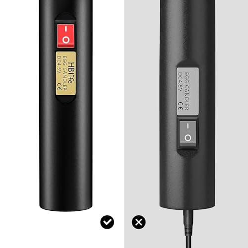 HBlife Egg Candler Wireless Rechargeable LED Bright Cool Light, Egg Candler Tester for Monitoring Eggs Development with 2 Soft Rubber
