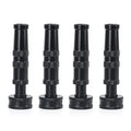 [4 Pack] RESTMO Hose Nozzle, Heavy Duty Garden Hose Sprayer for Outdoor | Solid Brass Construction, Leak-proof, Adjustable 3 Spray Patterns, Jet | Mist | Cone, Ideal for Patios & Floors & Cars, Black - size: 4 Pack