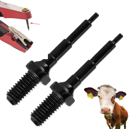 Ear Tag Nail, 2Pcs Ear Tag Pin Universal Livestock Identification Tool Ear Tagger Needle Marking Tools for Pig Cattle Sheep(Chiodo per marchio auricolare elettroforetico)