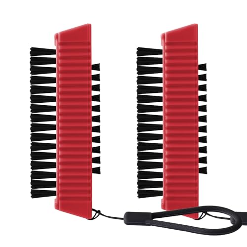 Larbois Nail Brush for Cleaning Fingernails, 2Pack Heavy Duty Nail Brushes Remove Dirt and Paint Fingernail Brush Deep Cleaning Mechanical Nail Scrub Brush Two-Sided with Hanging Rope, （Red） - color: Red