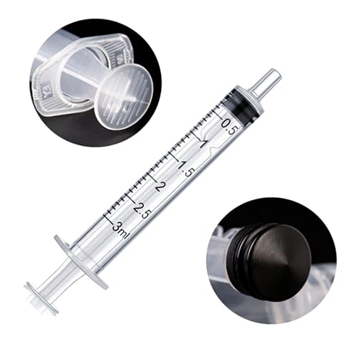 15 Pack 3ml Syringe for Liquid Without Needle,Syringe with Cap,Individually Wrapped,Measurement for Scientific Labs,Measuring Liquids,Pet Feeding,Oil or Glue Applicator (A 15 Pack 3ml) Straight Mouth - size: A 15 Pack 3ml