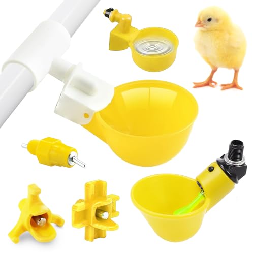 36PCS Chicken Waterer PVC Tee Fittings for Threaded Poultry Nipples Chicken Water Drinker and Feeder Cups, Fully Automatic Poultry Waterers
