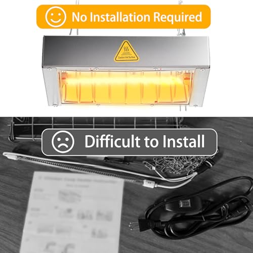400W Chicken Coop Heater Lamp, Brooder Heat Lamp for Chickens, Adjustable Temp and Height, No Assembly Heater for Chicks Pets Livestock, 1 Pack - color: Heat lamp 400W - 1 Pack