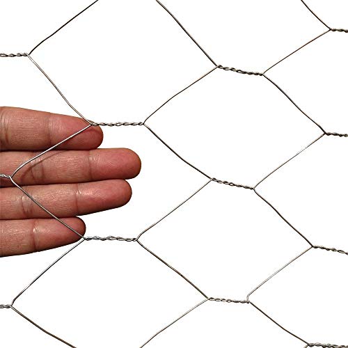 20GA Galvanized Hexagonal Poultry Netting Chicken Wire 12 inches x 50 feet x 2 inches Mesh - size: 12"x50'- 2" 20GA