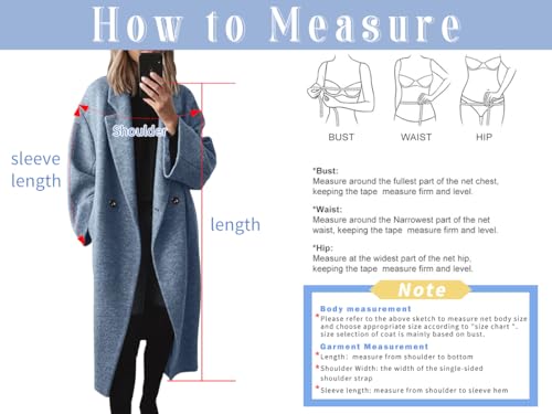 chouyatou Women's Winter Double Breasted Wool Coat Long Sleeve Notch Lapel Long Trench Coat - color: Dark Grey, size: Medium