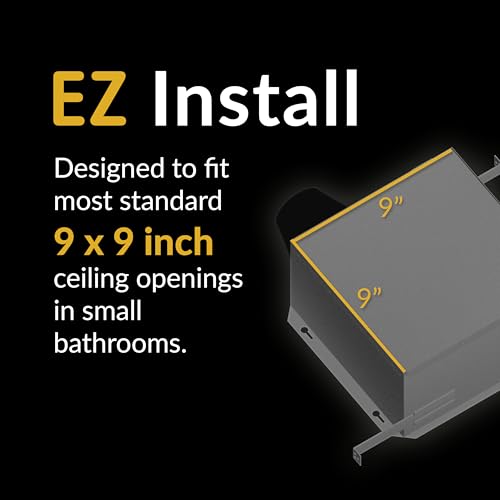 KAZE APPLIANCE SNP100 | 100 CFM | 0.8 Sone | Energy Star Certified | No Attic Access Required | Bathroom Ventilation Exhaust Extractor Fan | 100 CFM, 0.8 Sone, Energy Star Certified, No Attic Access Required - size: 100 CFM, 0.8 Sone, Standard