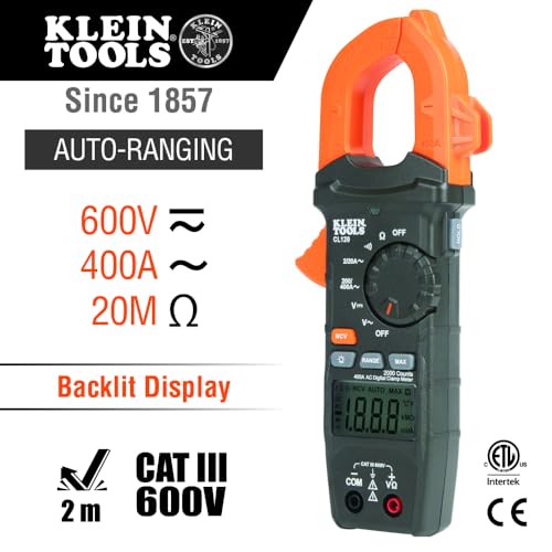 Klein Tools CL120VP Electrical Voltage Test Kit with Clamp Meter, Three Testers, Test Leads, Pouch and Batteries - size: Clamp Meter & 3 Testers Set