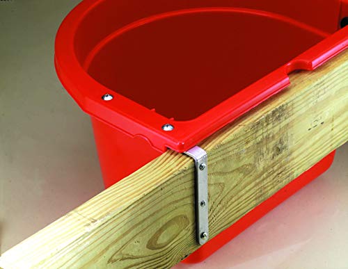 Little Giant® Plastic Fence Feeder | Pig Feeder | Clip On Fence Feeder | Mountable Feed Bucket | 20 Quarts | Red - color: Red, size: 20 Quarts