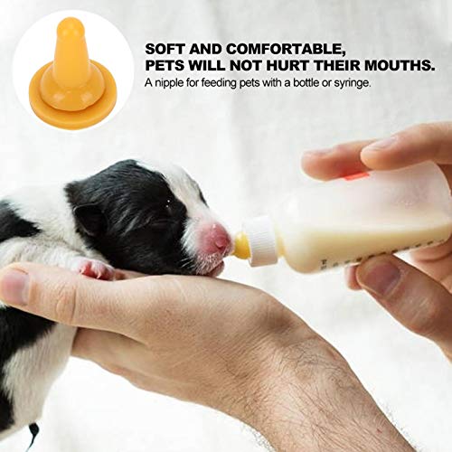 Pet Feeding Silicone Nipple, Nursing Bottle Kits - Replacement Nipple for Cat Feeding Bottle - 15-Pcs