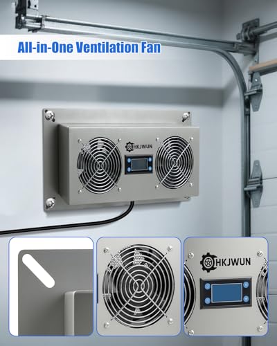 220CFM Crawl Space Ventilation Fan with Temperature Humidity Controller | 304 Stainless Steel Airflow Exhaust Fan for Basement Garage Attic Hydroponics & Grow Tents, Airflow & Moisture Control