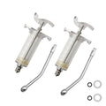 2Pcs Clear Reusable Goats Syringe Pet Feed Water Filler with 2 Drench Nozzle, Adjustable Dosage Drench Gun Syringe for Bird, Cattle, Sheep, Goats, Horse, Pig, Dog Feeding Supplies (30ML) - size: 30ML