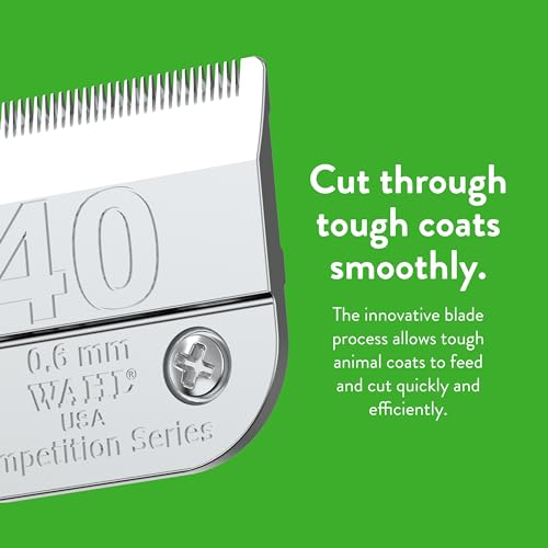 Wahl Professional Animal Competition Blade, 2352-100, 40 | Surgical, Detachable Blade with 3/128 in Cut Length - size: 40