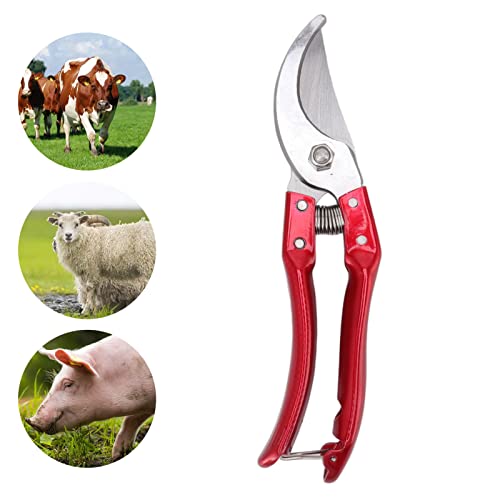 Goat Hoof Trimmers Pig Trotter Shears Pliers Animal Toe Nails Trimming Repairing Tool for Sheep, Alpaca, Lamb, Pig Hooves Multiuse Carbon Steel Trimmer (Red) - color: Red